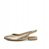 Czółenka - MARCO TOZZI ZŁOTE CZÓŁENKA Z KLAMRĄ I SKÓRZANĄ CHOLEWKĄ 37 J3A - miniaturka - grafika 1