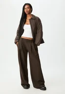 Kurtki damskie - Stradivarius Pikowana kurtka regularna Brązowy M - miniaturka - grafika 1