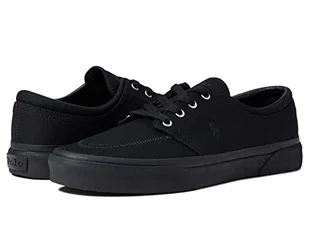 POLO RALPH LAUREN Faxon X Low-Top Canvas Sneaker Black/Black 11 D (M) - Koszulki i topy damskie - miniaturka - grafika 1