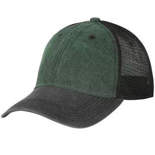 Czapki męskie - Czapka z daszkiem Helikon Trucker Plain Washed cotton - Dark green (CZ-PTC-CW-1F1CC) - grafika 1