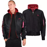 Odzież taktyczna i umundurowanie - Kurtka Alpha Industries MA-1 D-Tec SE 133104 94 - Czarna/Czerwona - miniaturka - grafika 1