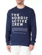 Bluzy męskie - JACK & JONES Męska bluza Jcovibes Sweat Crew Neck (Navy Blazer), L, granatowy blezer - miniaturka - grafika 1