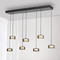 Lampy sufitowe - Paul Neuhaus Lampa wisząca LED Rika, czarna, długość 135 cm - miniaturka - grafika 1