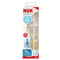 Butelki dla niemowląt - NUK Butelka z wskaźnikiem temp. 300 ml 6-18m First Choice - miniaturka - grafika 1