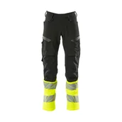 Odzież robocza - SPODNIE Z KIESZENIAMI NA KOLANACH MASCOT ACCELERATE SAFE 19879-711; CZERŃ/ŻÓŁTY HI-VIS - miniaturka - grafika 1