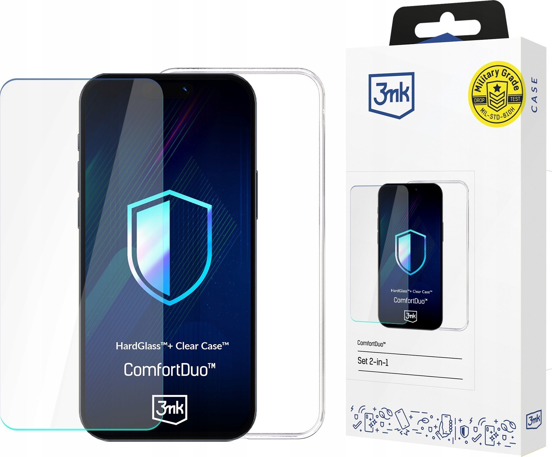 Zestaw 3MK Comfort Duo do Samsung Galaxy A36/A56 przezroczysty