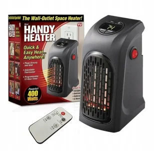 Mini grzejnik elektryczny ogrzewacz Handy Heater 400w pilot - Ogrzewanie przenośne - miniaturka - grafika 1