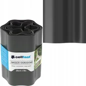 Ogrodzenia - Obrzeże Ogrodowe Trawnikowe Elastyczne Faliste 25cm x 9m Grafit CELLFAST - miniaturka - grafika 1