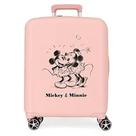 Walizki - Disney Mickey & Minnie Kisses Walizka kabinowa Nude 40x55x20 cms Twarde mocowanie ABS Wbudowany 38,4l 2,82 kg 4 koła Podwójny bagaż ręczny, Różowy, Talla única, Walizka kabinowa - miniaturka - grafika 1