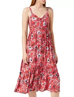 Sukienki - Superdry Damska sukienka Daisy Midi Dress, czerwony (Red Aop I6T), XS - miniaturka - grafika 1