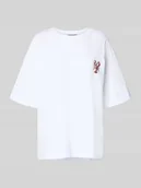 Koszulki i topy damskie - T-shirt o luźnym kroju z czystej bawełny model ‘TOBSTER’ - miniaturka - grafika 1