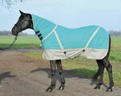 Derki dla konia - BUSSE Derka polarowa z kołnierzem ALL-OVERCOVER-CROSS - lagoon/fog - miniaturka - grafika 1