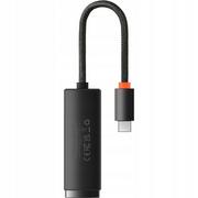 Adaptery i przejściówki - Baseus Lite Series adapter USB Typ C - RJ45 gniazdo LAN 100Mbps czarny (WKQX000201) - miniaturka - grafika 1