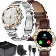 Smartwatch - Aries Watches AWX1 Srebrny, Brązowy - miniaturka - grafika 1