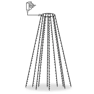 vidaXL Lampki choinkowe  Siatka lampek choinkowych 250 zimnych białych diod LED 250 cm 328885 - Oświetlenie świąteczne - miniaturka - grafika 1