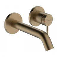 Baterie umywalkowe - HANSGROHE 73350140 Tecturis S Jednouchwytowa bateria umywalkowa ścienna, podtynkowa z wylewką 16,5 cm, Brąz Szczotkowany - miniaturka - grafika 1