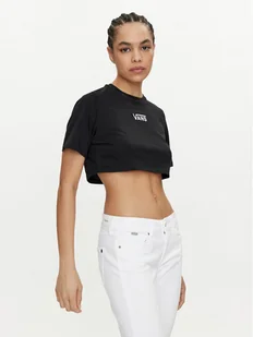 Vans T-Shirt Flying V Crew Crop Ii VN000GFF Czarny Regular Fit - Koszulki i topy damskie - miniaturka - grafika 1