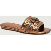 Klapki i japonki damskie - Kurt Geiger Skórzane klapki EAGLE - miniaturka - grafika 1