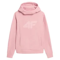 Bluzy sportowe damskie - Bluza 4F H4Z22PLD35265S - różowa - miniaturka - grafika 1
