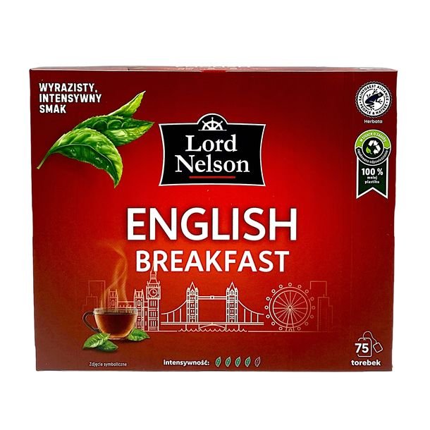 Lord Nelson English Breakfast Herbata ekspresowa 75 torebek 131,25g