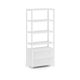 Ścianka półkowa HOME OFFICE z szafką półkową, biała - Inne meble biurowe - miniaturka - grafika 1