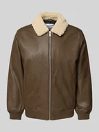 Kurtki męskie - Bomberka z prążkowanymi wykończeniami - miniaturka - grafika 1