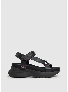 Pepe Jeans Sandały w kolorze czarnym - Sandały damskie - miniaturka - grafika 1