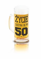 Szklanki - Pigmejka PIGMEJKA Kufel, ŻYCIE ZACZYNA SIĘ PO 50 - tce, 500 ml - miniaturka - grafika 1