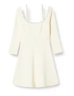 Sukienki - Pinko Damska sukienka z tkaniny stitch Sc na co dzień, N96_fumo White, 34 - miniaturka - grafika 1
