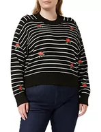 Bluzy damskie - Desigual Bluza damska JERS_Saint Tropez, czarny, L - miniaturka - grafika 1