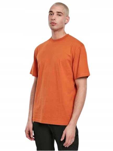URBAN CLASSICS T SHIRT MĘSKI POMARAŃCZOWY GŁADKI Z OKRĄGŁYM DEKOLTEM M JPA