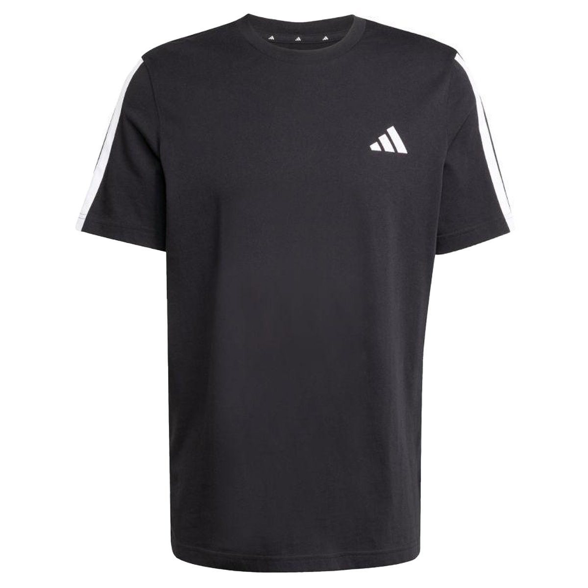 Adidas Męska Koszulka Z 3 Paskami (L / Czarny)