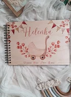 Pamiątka Chrztu Świętego - PERSONALIZOWANY ALBUM metryczka urodzenia prezent na chrzest - miniaturka - grafika 1