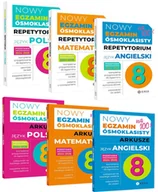 Pomoce naukowe - Pakiet Nowy Egzamin ósmoklasisty - język polski. Repetytoria i arkusze Język polski, Język angielski, Matematyka - podręcznik - miniaturka - grafika 1
