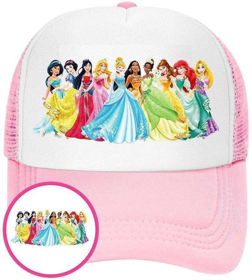 Czapka z Daszkiem Księżniczki Różowa z Nadrukiem Lato Siatka Bejsbolówka