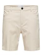 Spodnie męskie - SELECTED HOMME Bermudy "Carlton" w kolorze beżowym - miniaturka - grafika 1