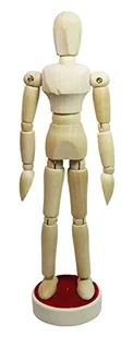 Honsell 63515 - modelowa lalka z naturalnego drewna twardego, neutralna płeć, manekina ogniwowa, magnetyczna, ok. 20 cm wielkości - Manekiny wystawowe - miniaturka - grafika 1