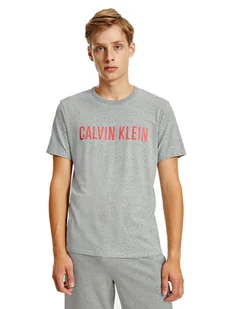 Calvin Klein Koszulka Męska T-Shirt S/S Crew Neck Gray 000Nm1959E W6K M - Koszulki męskie - miniaturka - grafika 1