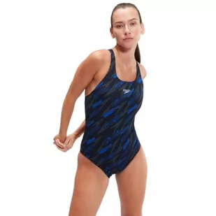 Speedo Damski kostium kąpielowy Hyperboom Allover Medalist, szybkoschnący, fitness, odporny na chlor - Stroje kąpielowe - miniaturka - grafika 1