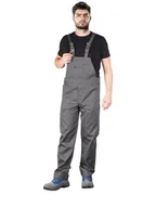 Odzież robocza - Spodnie ochronne robocze ogrodniczki szare roz. 58 - miniaturka - grafika 1