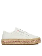 Espadryle damskie - DeeZee Espadryle ZYKS306 Biały - miniaturka - grafika 1