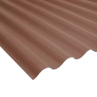 Pokrycia dachowe - Płyta PVC 90 x 200/0,8 FALA 76/18 WBS brązowa - miniaturka - grafika 1