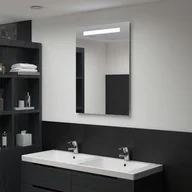 Lustra - vidaXL Ścienne lustro łazienkowe z LED, 60 x 80 cm - miniaturka - grafika 1