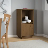 Szafki do salonu - Lumarko Szafka, miodowy brąz, 38x35x80 cm, lite drewno sosnowe - miniaturka - grafika 1