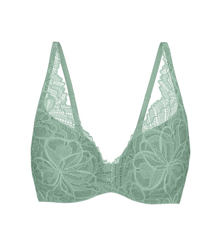 STANIK Push up BIUSTONOSZ Triumph KORONKA Body Make-Up Illusion Lace WP 70C