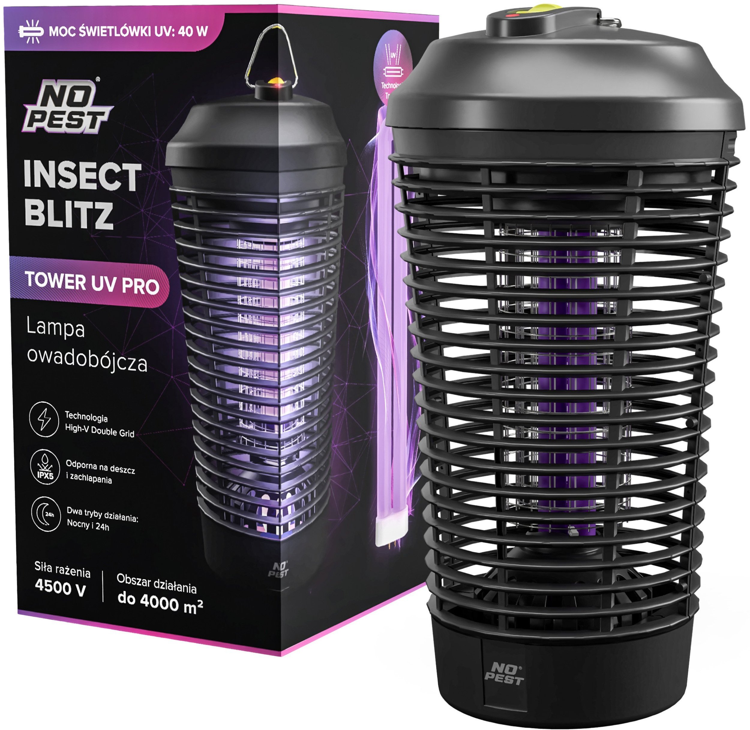 NO PETS Lampa Owadobójcza UV XXL Pro