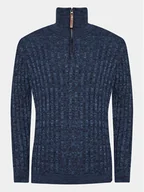 Swetry męskie - INDICODE Sweter Rufus 35-026 Granatowy Regular Fit - miniaturka - grafika 1