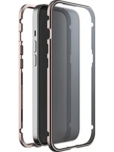 WHITE DIAMONDS - Etui 360 stopni Glass Case pasuje do Apple iPhone 14 Pro I etui na telefon komórkowy, przezroczyste, zamknięcie na magnes (przezroczyste ze złotą ramką) - Etui i futerały do telefonów - miniaturka - grafika 1