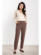 Spodnie damskie - Awama Spodnie w kolorze brązowym - miniaturka - grafika 1