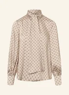 Bluzki damskie - Joop! Bluzka Z Wiązaniem Pod Szyją Z Satyny beige - miniaturka - grafika 1